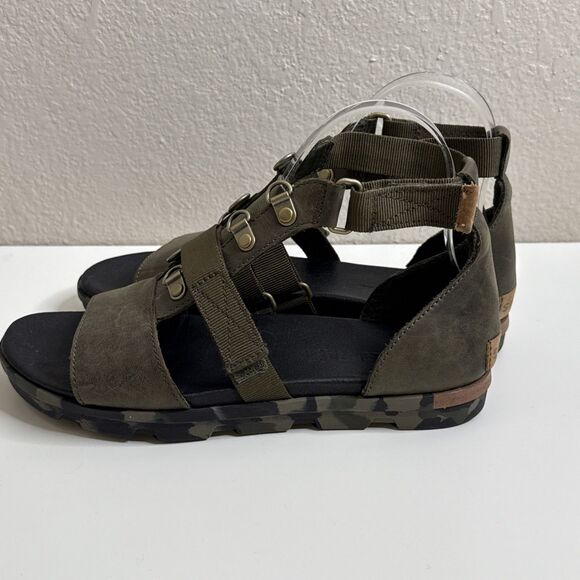 Sorel Torpeda Carly Nori Camo Gladiator Sandal Women's Size 8 Army Green - Picture 5 of 16